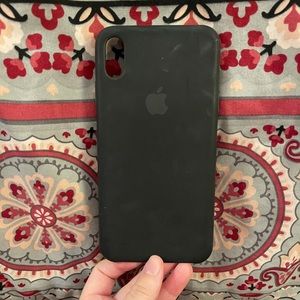 iPhone XS Max silicone apple case - black